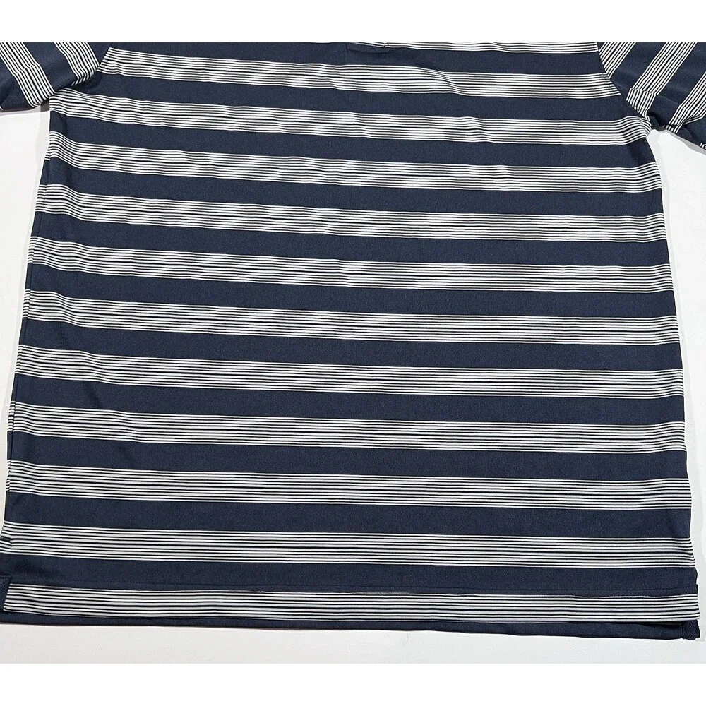 New York Yankees True Fan Genuine Merchandise Striped Polo Shirt Men's Large - Picture 2 of 10